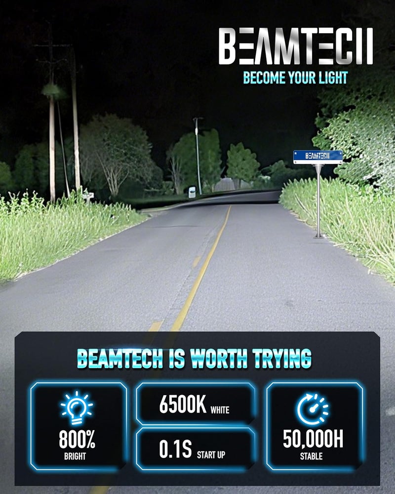 BEAMTECH H-4 Bulb, Fit For 2014-2021 Tundra, 2000-2013 2019-2022 Accent, 1997-2015 Tacoma, Pack of 2 - Image 4